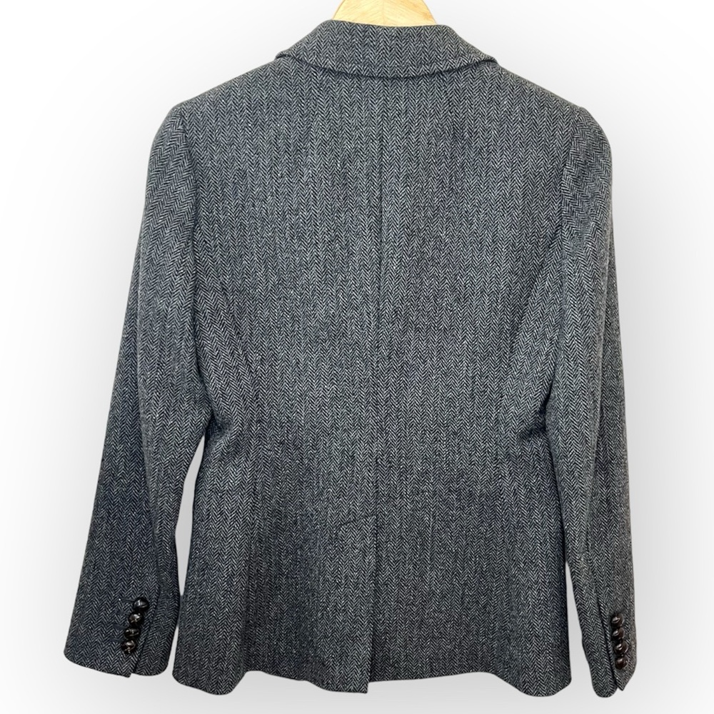 J.Crew Hack-ing Herringbone Blazer Grey Size 4 - Picture 3 of 11